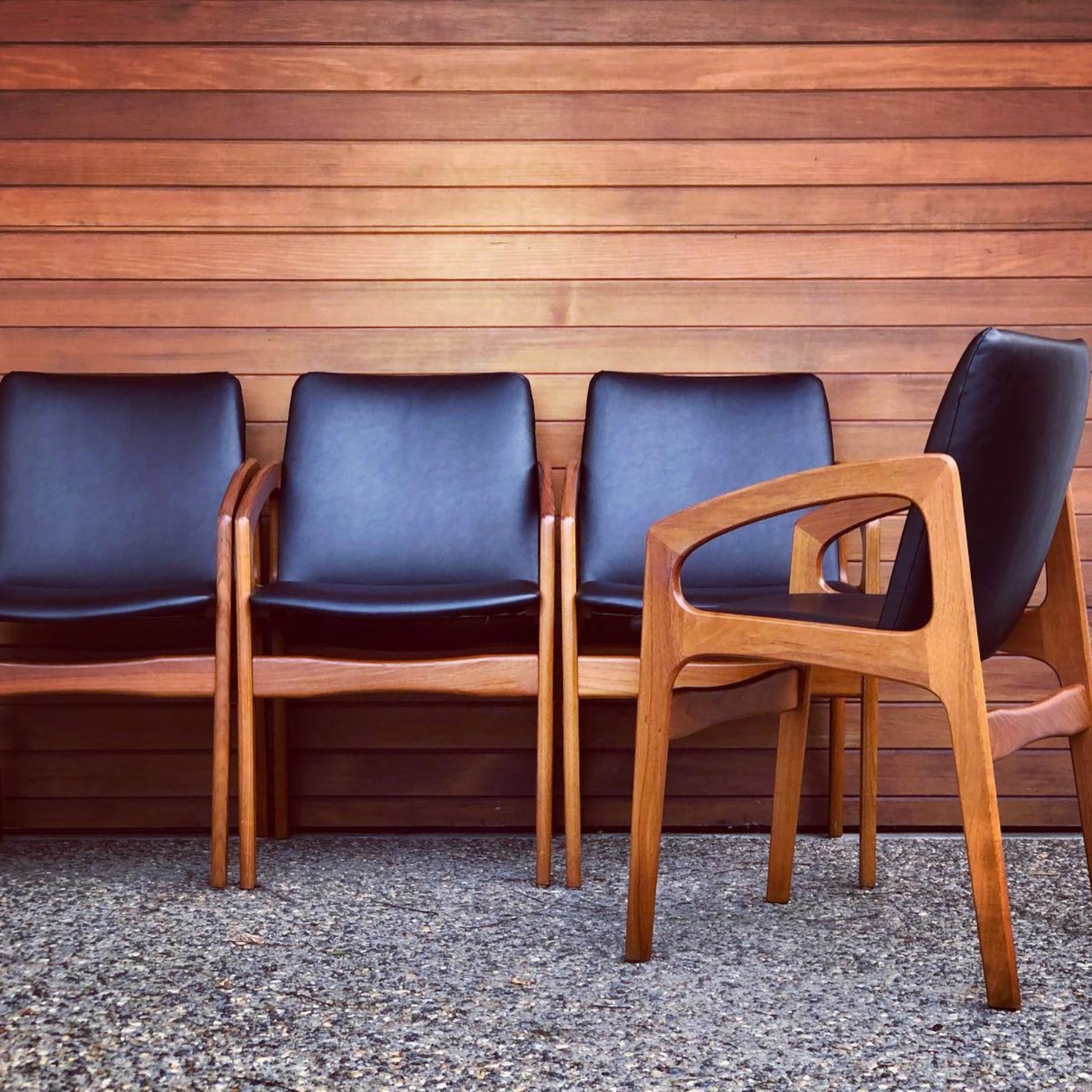 SOLID TEAK ARMCHAIR ACCENT or DINING CHAIRS- SOLD AS PAIRS