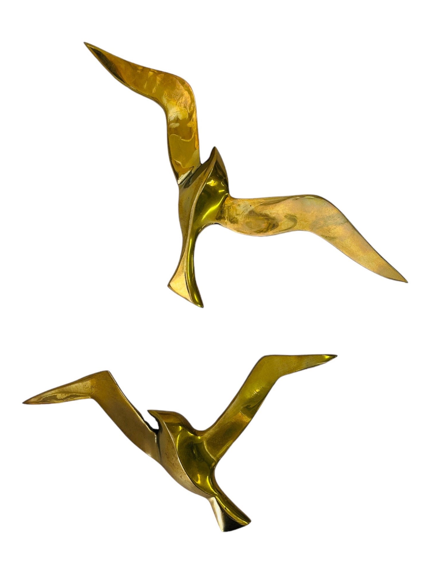 PAIR BRASS BIRD DECOR WALL HANGING all JOHNATHON LIVINGSTON SEAGULL