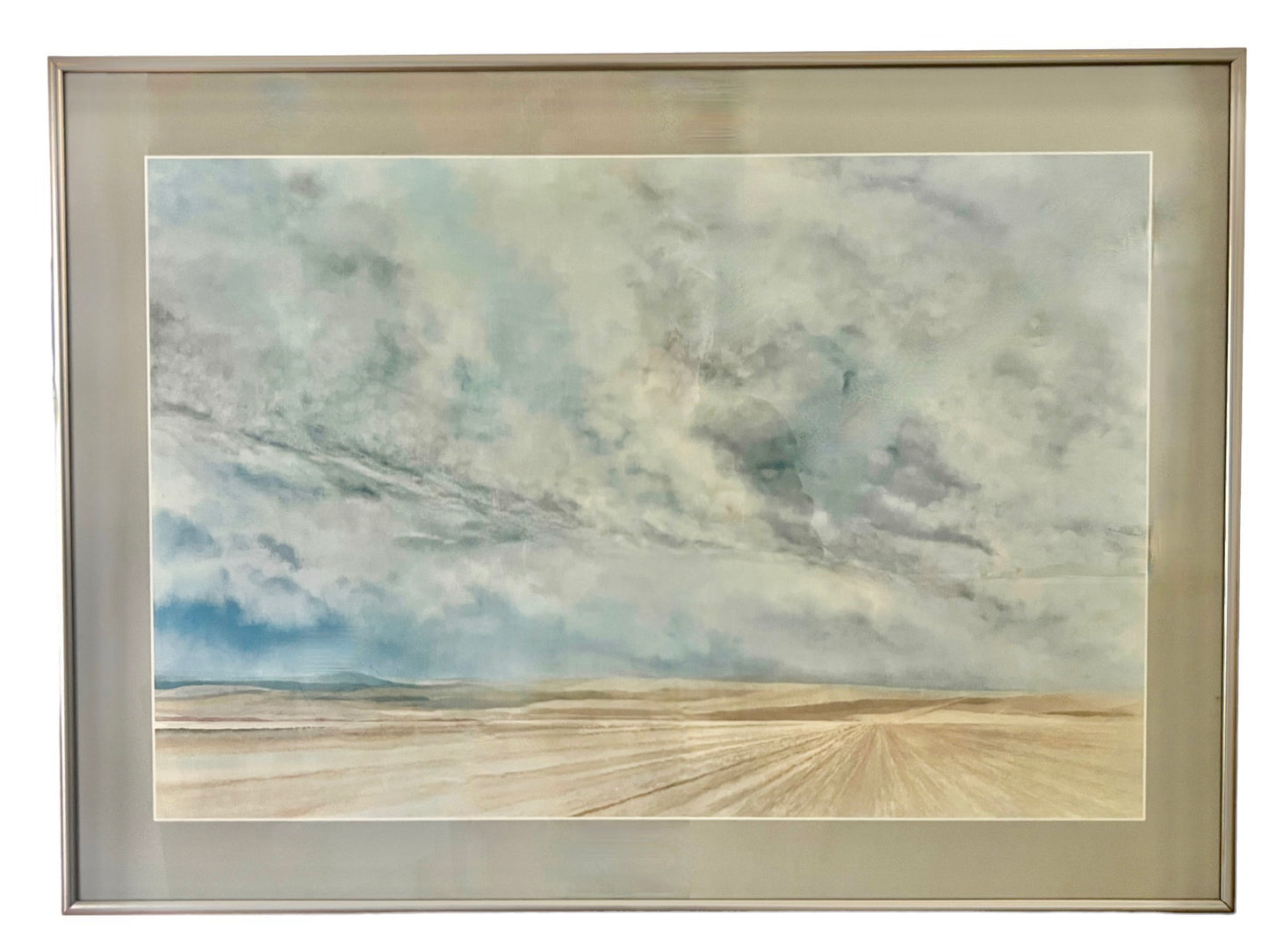 BEAUTIFUL ETHEREAL PRAIRIE LIGHT PRINT/ WELL FRAMED AND LARGE