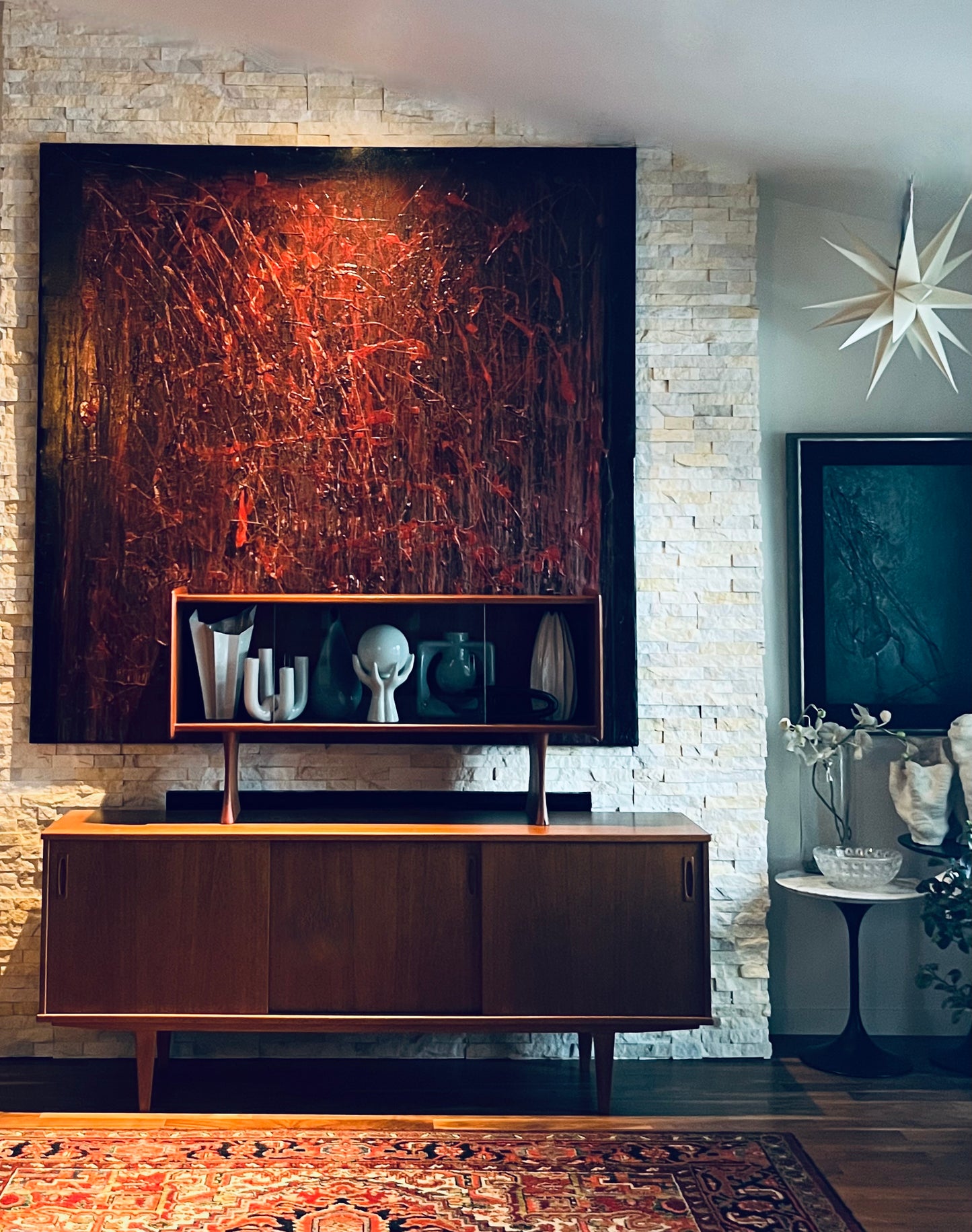 TEAK DYRLUND CREDENZA BUFFET SERVER MID CENTURY MEDIA UNIT PROFESSIONALLY REFINISHED