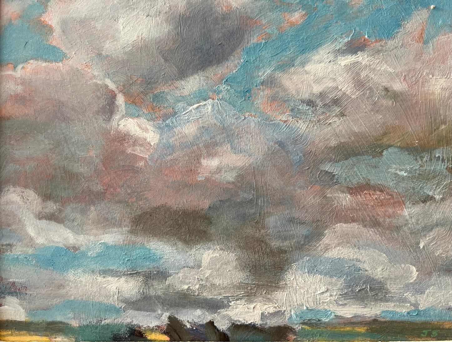 CANADIAN LISTED ARTIST JIM STOKES 'ROLLING CLOUD' ACRYLIC on PANEL PAINTING