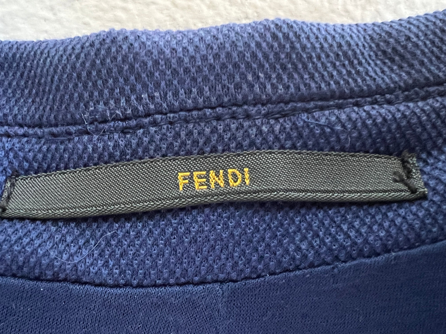 BLUE FENDI GIACCA PIQUET BLAZER JACKET w/ ORIGINAL TAGS & HANDSTITCHED DETAILS