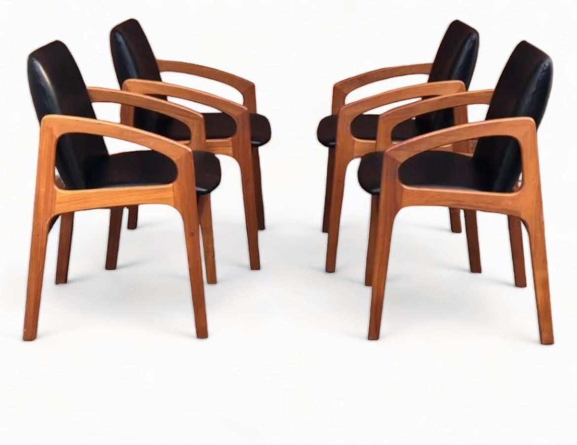SOLID TEAK ARMCHAIR ACCENT or DINING CHAIRS- SOLD AS PAIRS