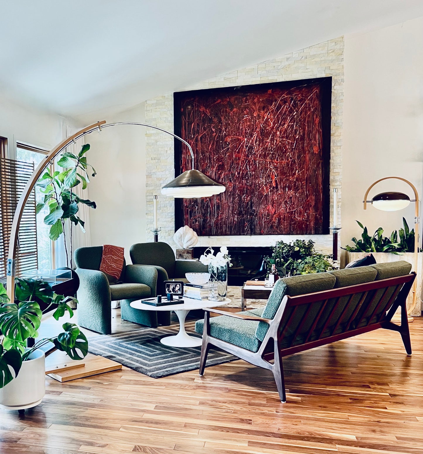 ARNE VODDER for VAMO SODERBERG MOBELFABRIK DENMARK 1950s 1960s 3 SEATER SOLID TEAK WOOD FRAME SCULPTURAL SOFA COUCH