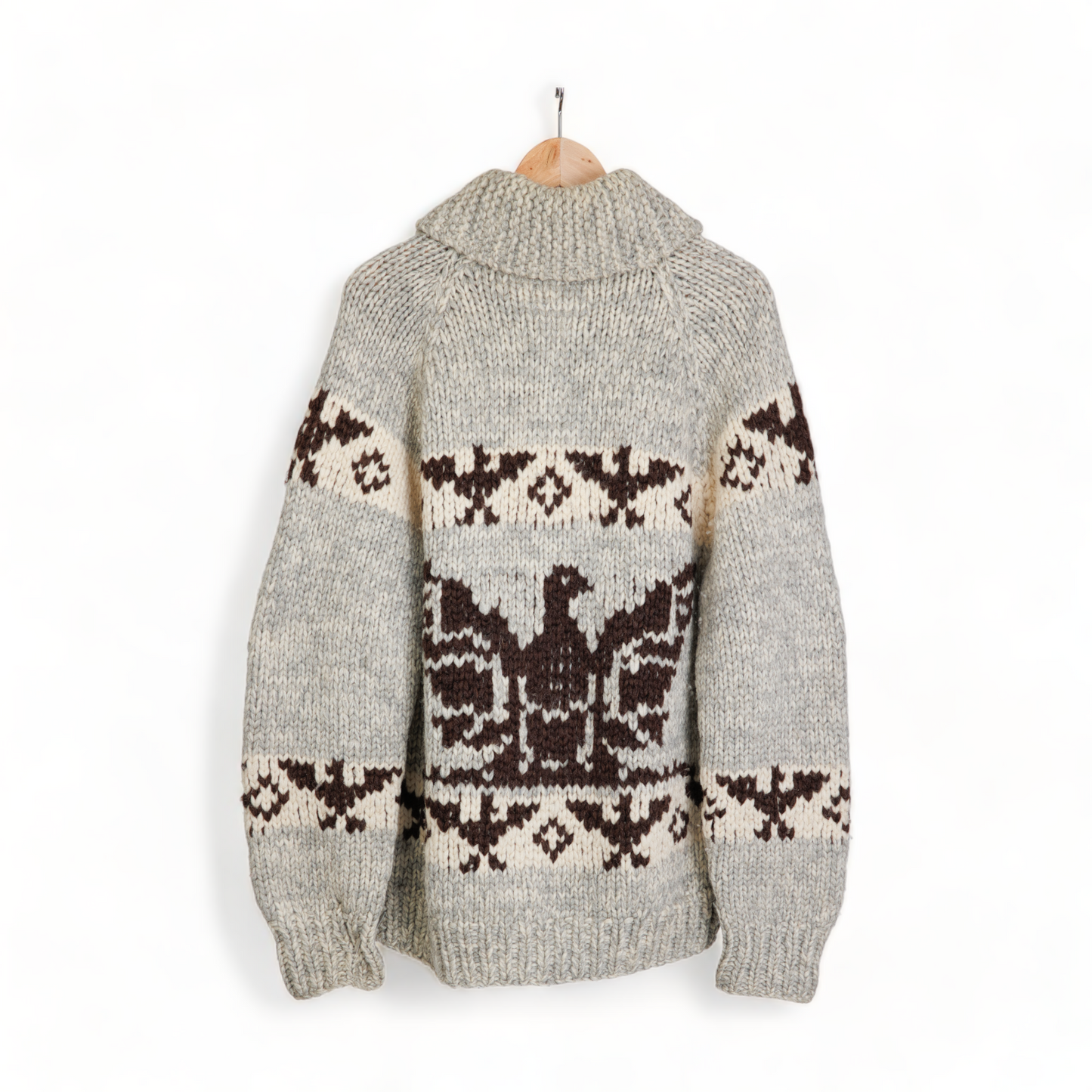 COWICHAN EAGLE WOOL KNIT SWEATER