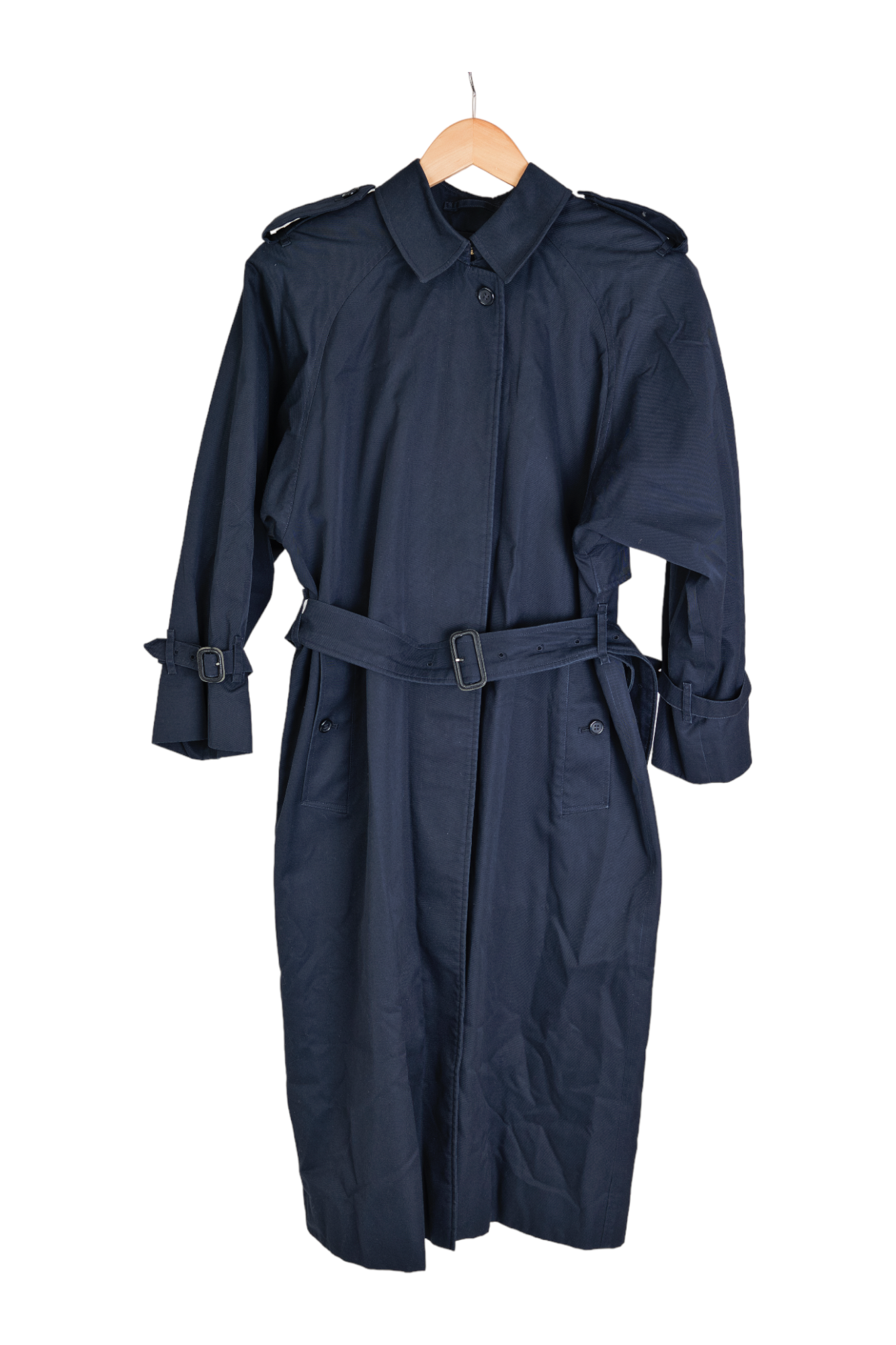 ICONIC VINTAGE BURBERRY PRORSUM NAVY BLUE TRENCH COAT LOUCHE MILIEU