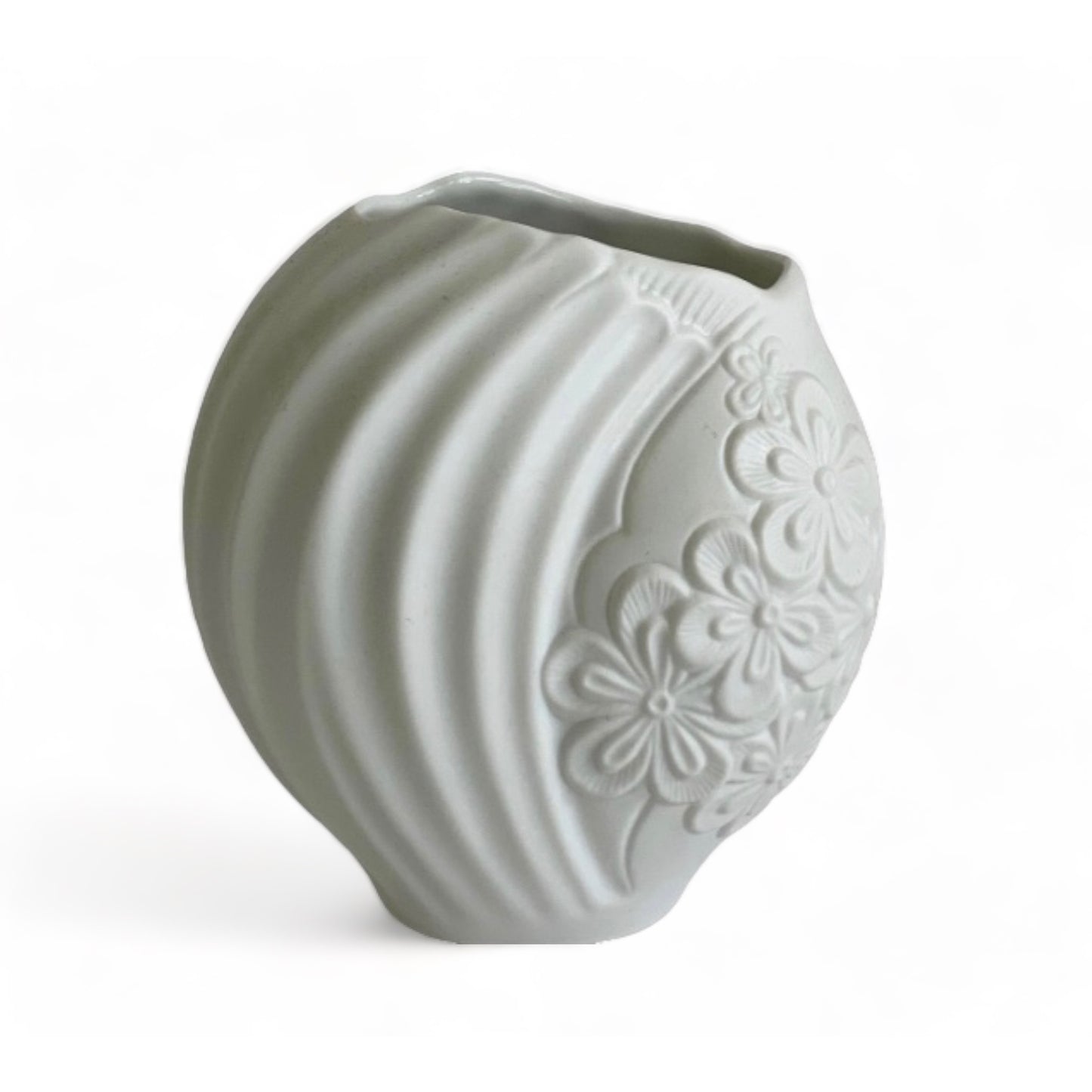 AK KAISER GERMANY MATTE BISQUE PORCELAIN FLOWER VASE M.FREY