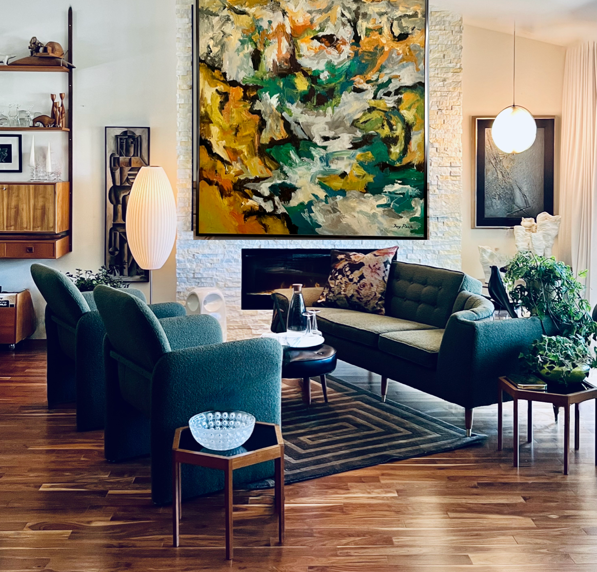DEEP JADE OR FOREST GREEN COMMERCIAL GRADE BOUCLE PROFESSIONALLY REUPHOLSTERED ACCENT or CAPTAIN 1980s-90s MEMPHIS ERA CHICLET CHAIRS