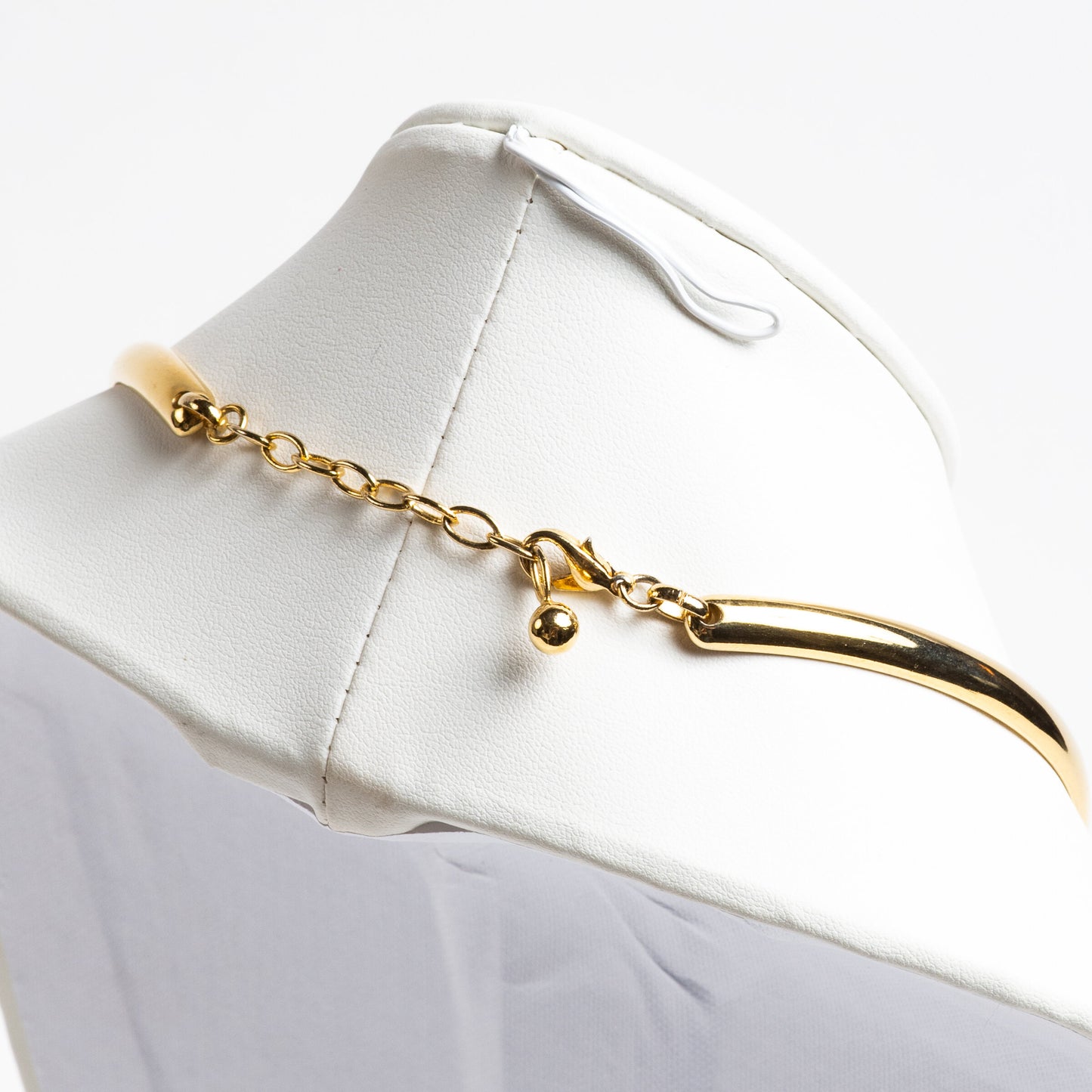 GLAM GOLD TONE 1980's ENAMEL & PAVE RHINESTONE POWER SUIT or DENIM TUXEDO POST MODERN FUN NECKLACE