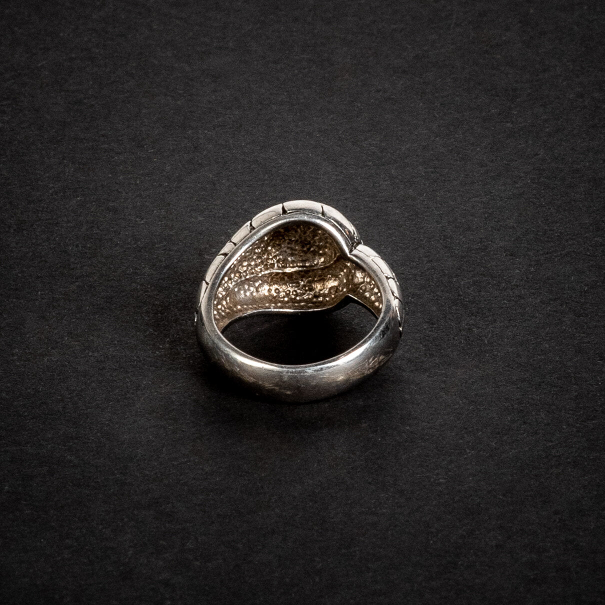 TEXTURED STERLING SILVER SNAKE RING SIZE 6.75-7