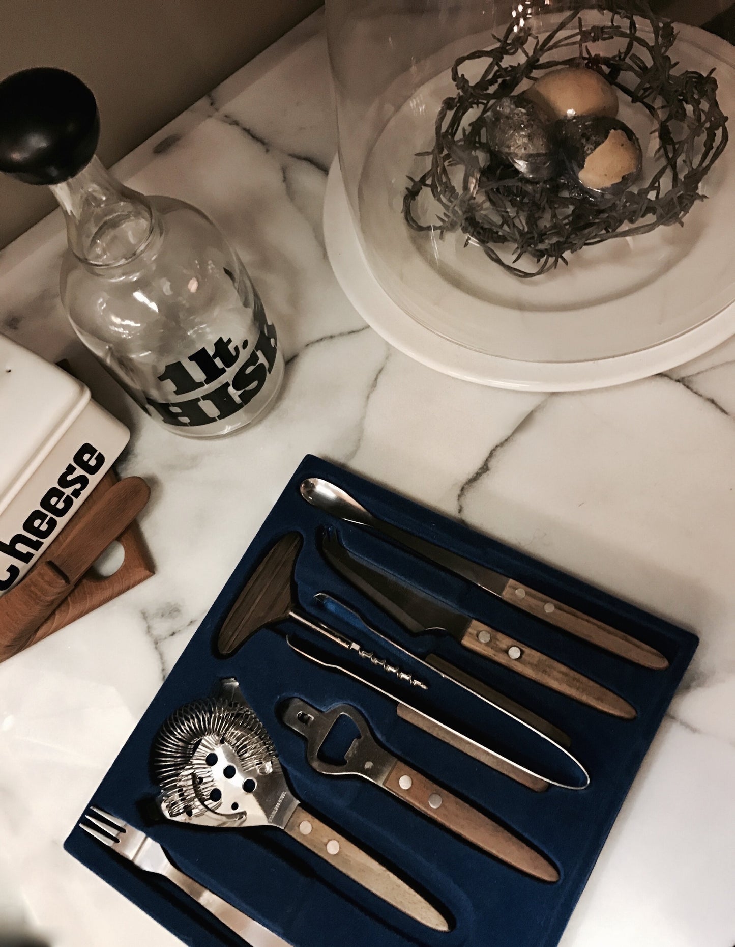 7 PIECE RETRO BARWARE TOOLS SET VINTAGE NEW IN BOX