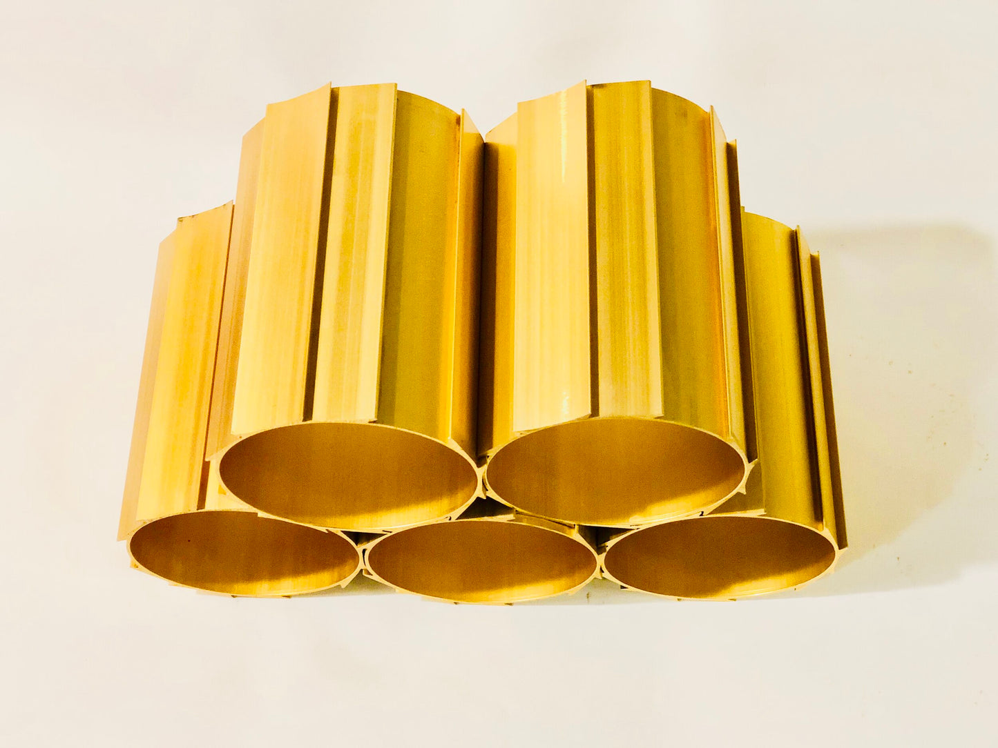GOLD EXTRUDED ANODIZED ALUMINUM MODULAR WINE RACK 5 PCES