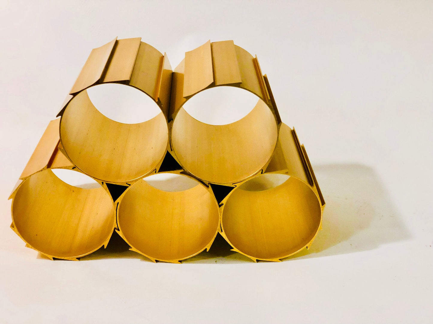 GOLD EXTRUDED ANODIZED ALUMINUM MODULAR WINE RACK 5 PCES