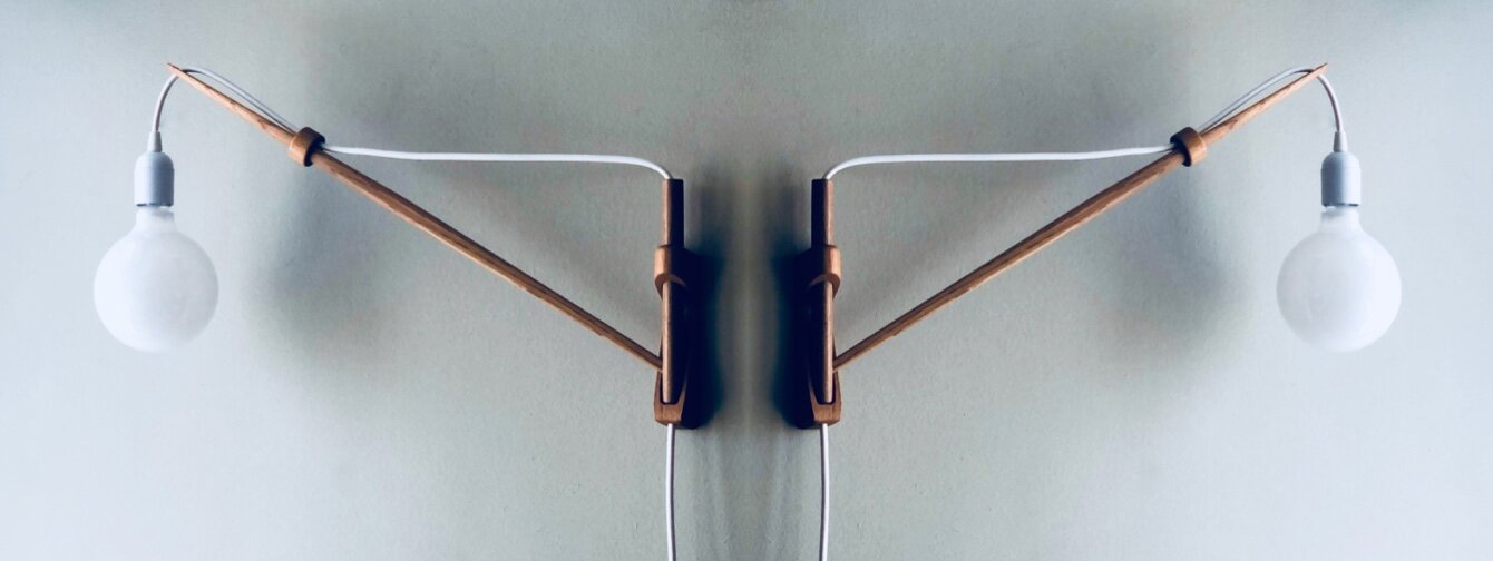 LISA JOHANSSON PAPE RARE WALL SCONCES - PAIR FINLAND