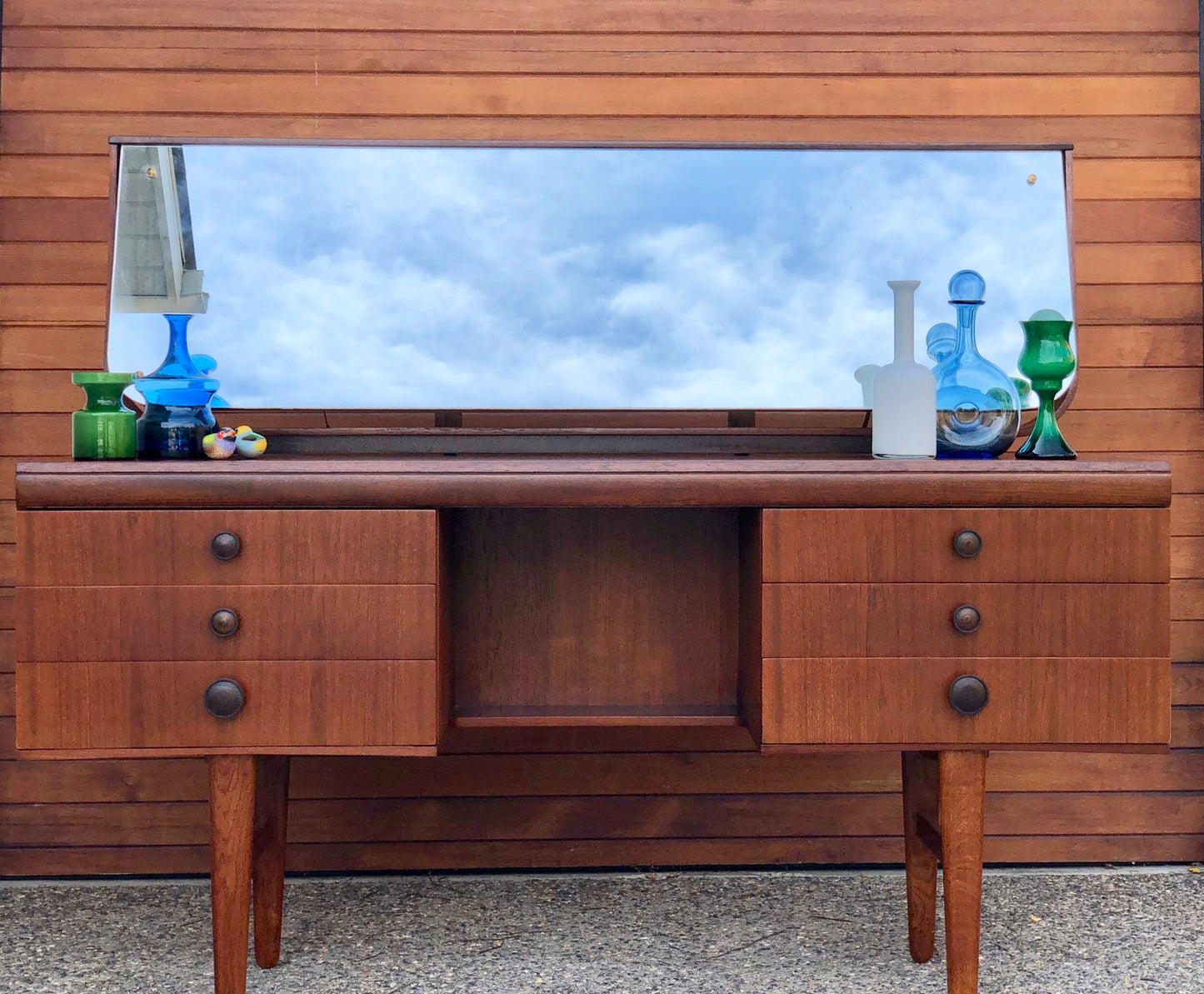 REFINISHED MEREDEW BRITISH MADE MID CENTURY DESK/VANITY