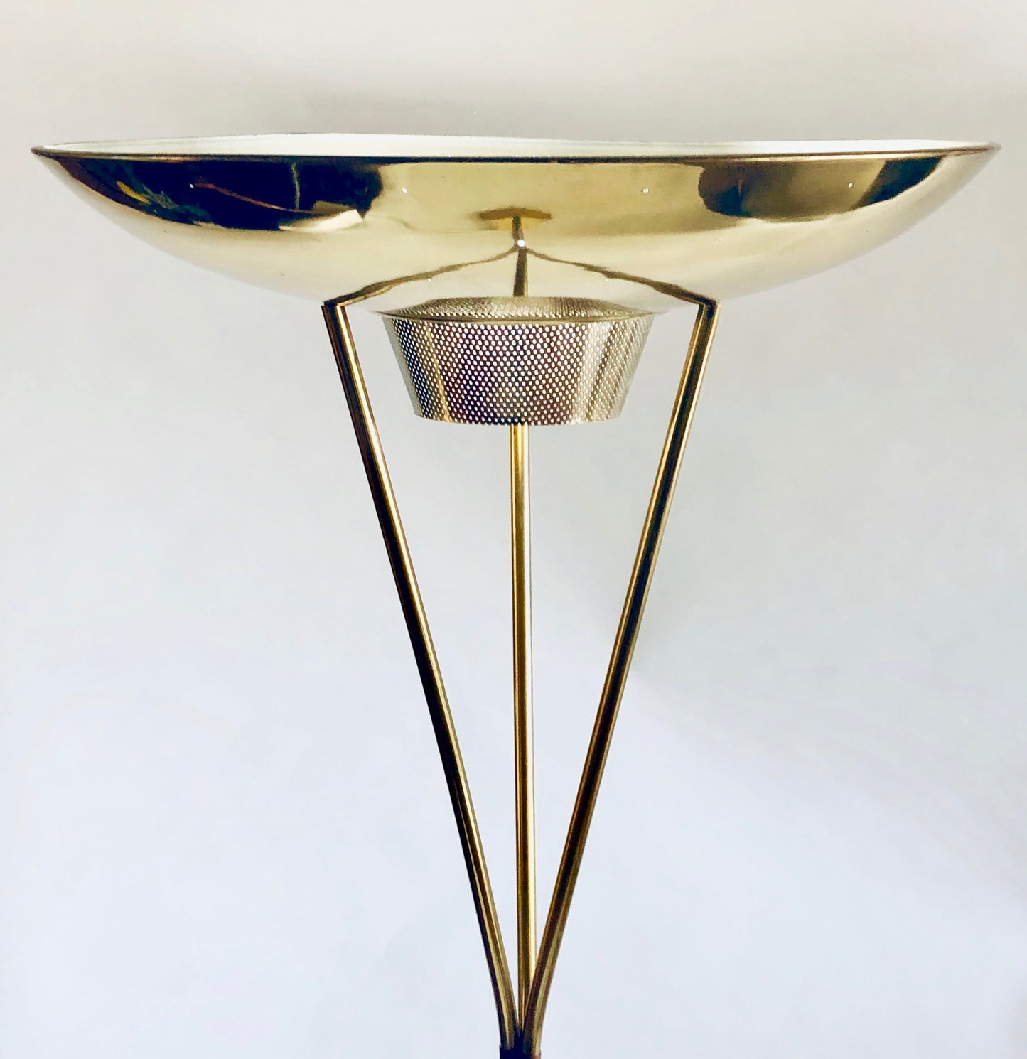 1950's ATOMIC 1960's TALL BRASS GERALD THURSTON for LIGHTOLIER FLOOR LAMP