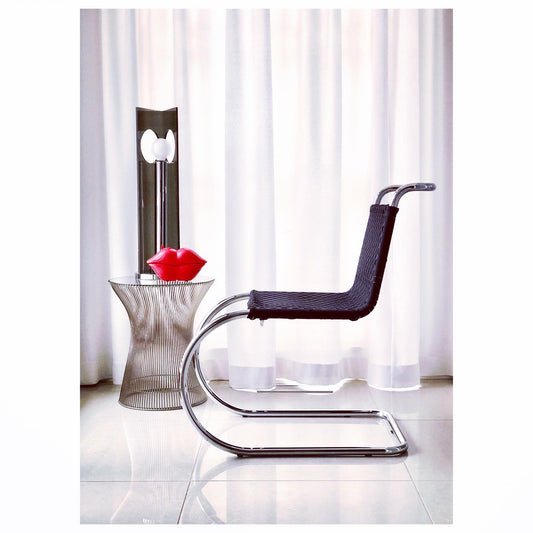 KNOLL CHROME CANTILEVER CHAIR/ Mies Van Der Rohe Mr10