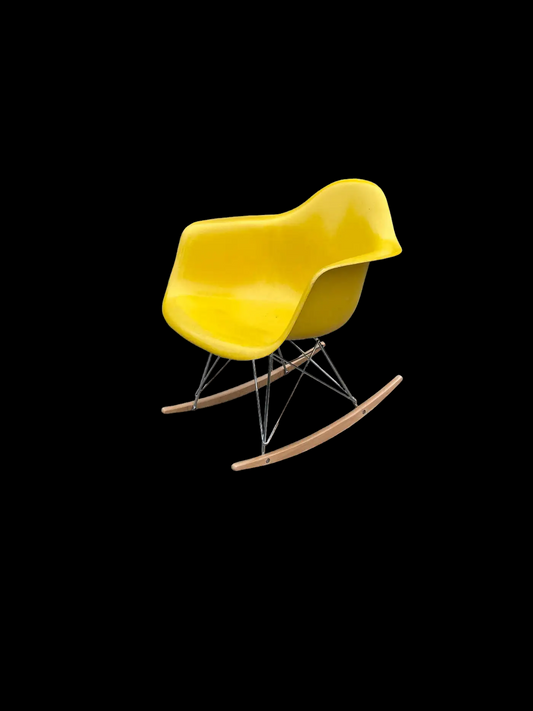 BRILLIANT YELLOW EAMES SHELL ROCKER CHAIR
