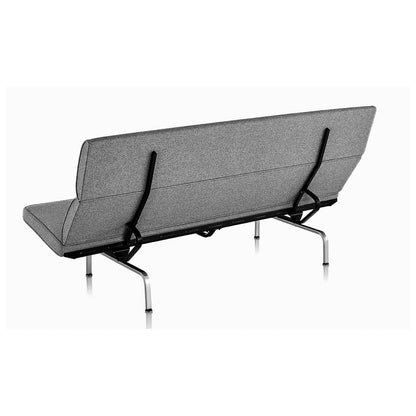 EAMES COMPACT SOFA PROFESSIONALLY REUPHOLSTERED in MAHARAM WOOL and well ICONIC