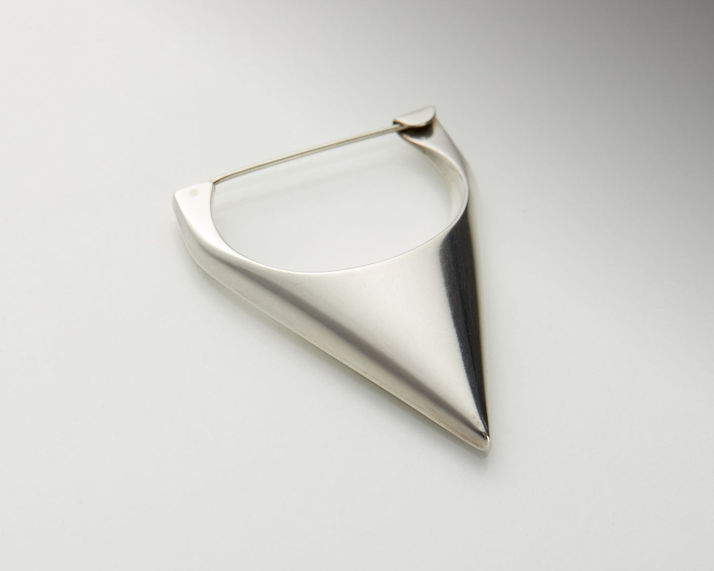 EARLY MODERNIST REMARKABLE STERLING SILVER NANNA & JORGEN DITZEL for GEORG JENSEN ARCHITECTURAL & GRAPHIC MINIMALIST BROOCH
