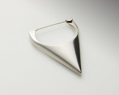 EARLY MODERNIST REMARKABLE STERLING SILVER NANNA & JORGEN DITZEL for GEORG JENSEN ARCHITECTURAL & GRAPHIC MINIMALIST BROOCH