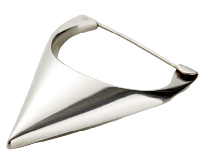 EARLY MODERNIST REMARKABLE STERLING SILVER NANNA & JORGEN DITZEL for GEORG JENSEN ARCHITECTURAL & GRAPHIC MINIMALIST BROOCH