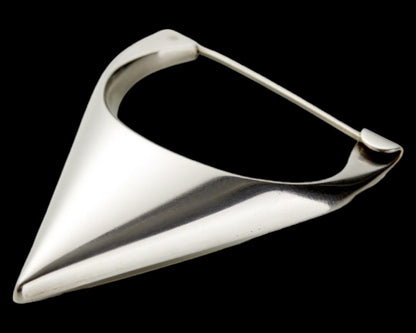 EARLY MODERNIST REMARKABLE STERLING SILVER NANNA & JORGEN DITZEL for GEORG JENSEN ARCHITECTURAL & GRAPHIC MINIMALIST BROOCH