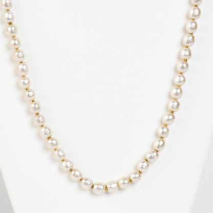 SIGNED MIRIAM HASKELL BAROQUE CHAMPAGNE COSTUME PEARL STRAND