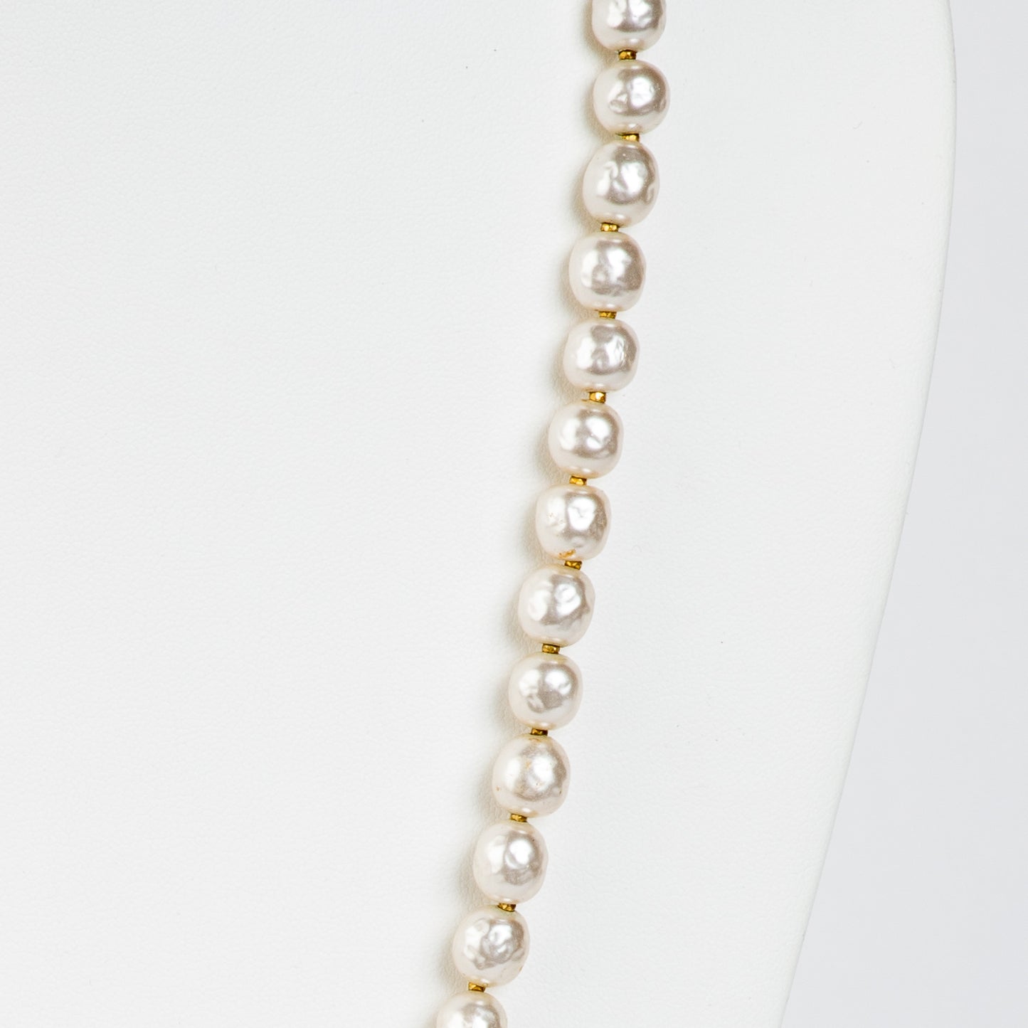 SIGNED MIRIAM HASKELL BAROQUE CHAMPAGNE COSTUME PEARL STRAND