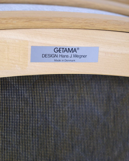 HIGH END DESIGNER HANS WEGNER for GETAMA MID CENTURY DANISH ACCENT ARM CHAIRS PAIR