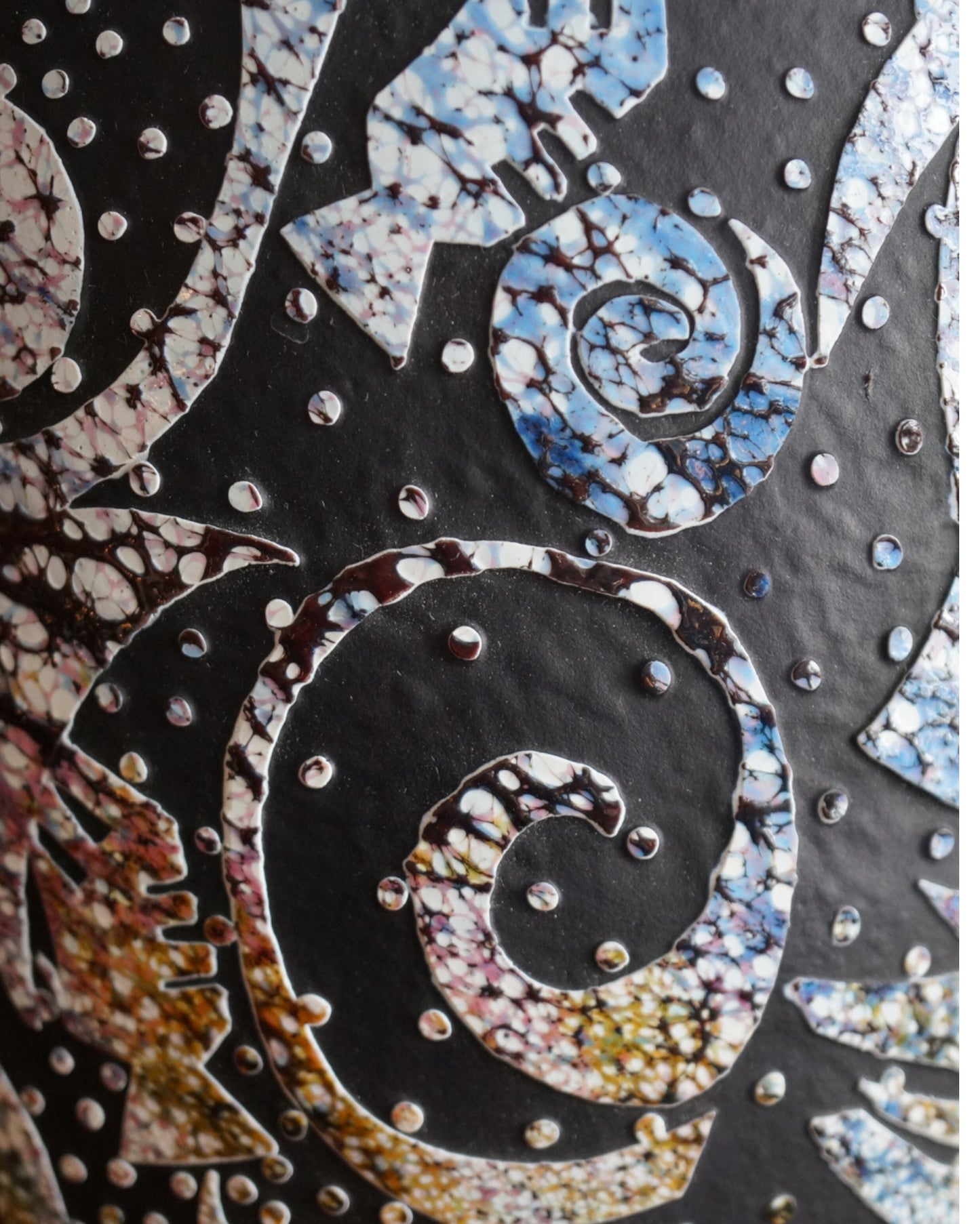 BIG THORN GLASS STUDIO OCEAN VASE by CANADIAN ARTIST JOHN KEPKIEWICZ