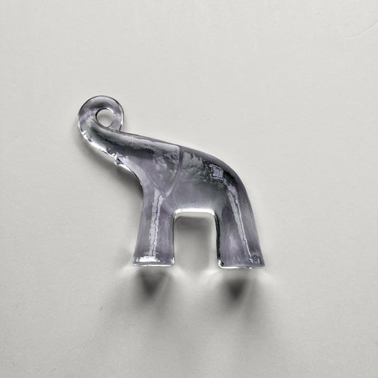 SCANDINAVIAN LISA LARSON ELEPHANT ROYAL KRONA GLASS CRYSTAL FIGURINE PAPERWEIGHT
