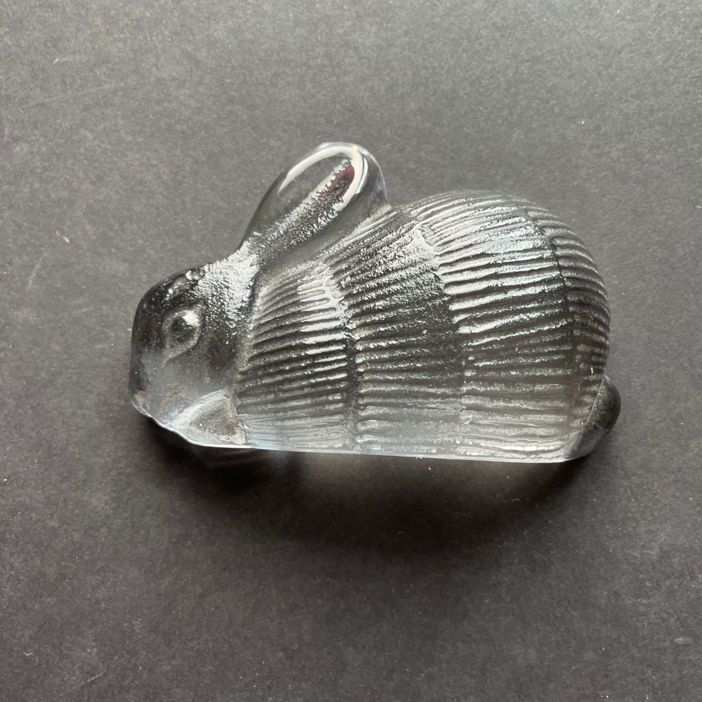 SCANDINAVIAN LISA LARSON RABBIT ROYAL KRONA GLASS CRYSTAL FIGURINE PAPERWEIGHT