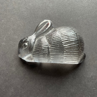 SCANDINAVIAN LISA LARSON RABBIT ROYAL KRONA GLASS CRYSTAL FIGURINE PAPERWEIGHT