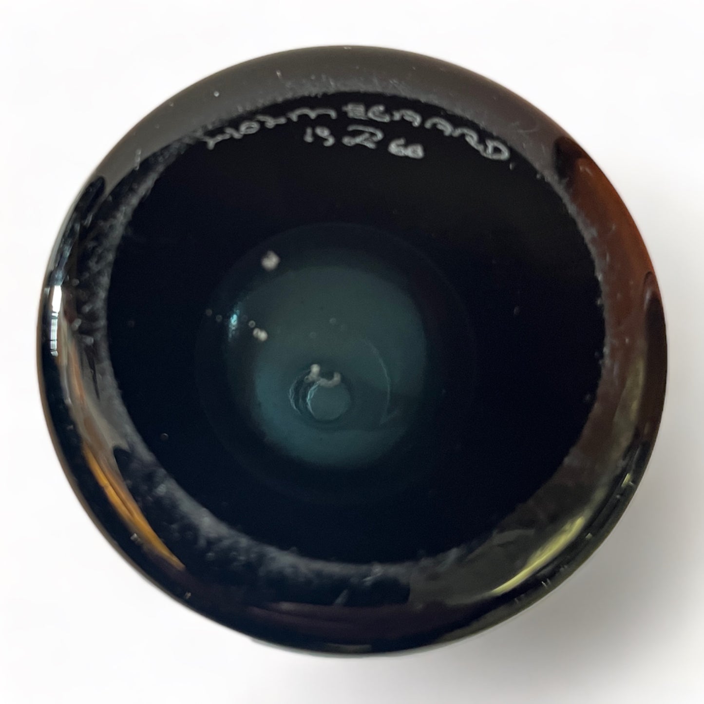 MID CENTURY DANISH 'LABRADOR' SERIES HEAVY GLASS VASE BY PER LÜTKEN for HOLMEGAARD