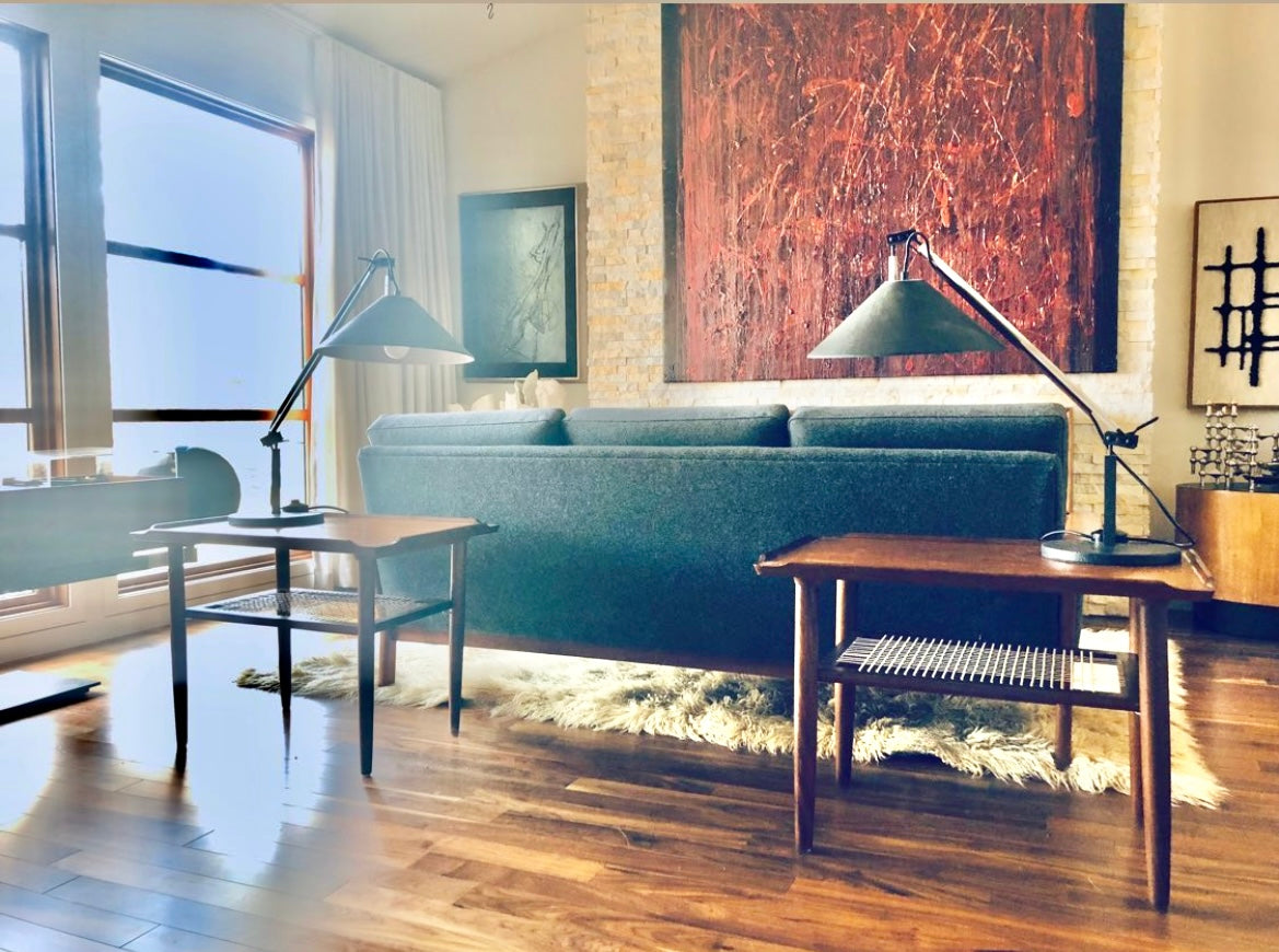 PAIR VERY RARE ARTEMIDE ITALY ENZO MARI and G. FASSINA ADJUSTABLE AGGREGATO 1970s TABLE LAMPS