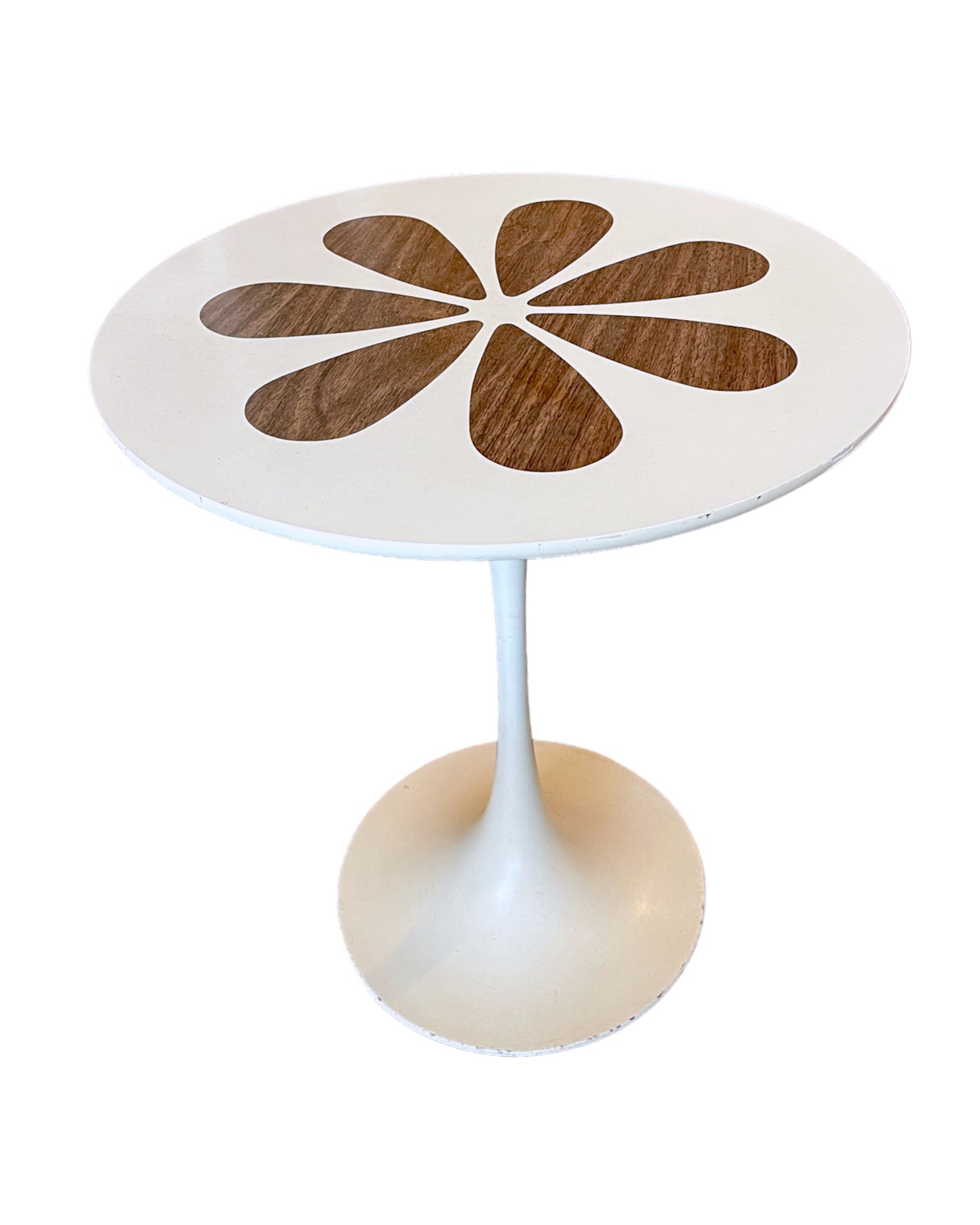 RARE PAIR BURKE TULIP SIDE TABLES