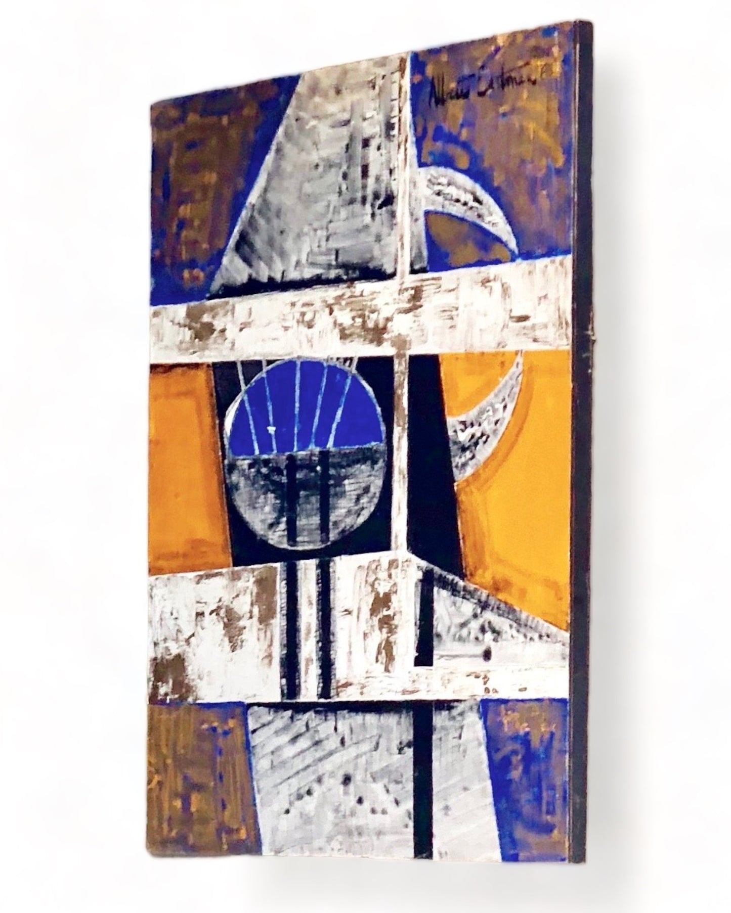 MID CENTURY SIGNED  & DATED ALBERT EASTMAN ABSTRACT PAINTING