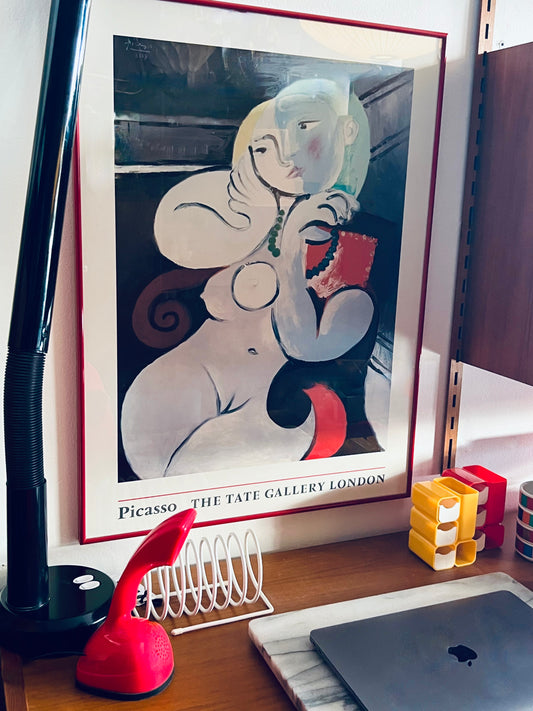 PICASSO-'NUDE WOMAN IN RED CHAIR' THE TATE GALLERY LONDON 1994 EXHIBIT FRAMED POSTER