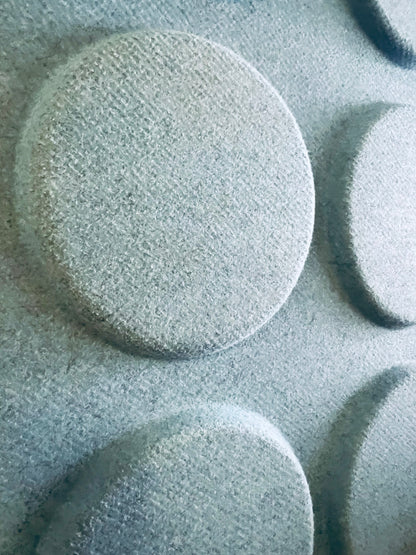 MOLDED FELT DIMENSIONAL & TEXTURAL VINTAGE IKEA  "SOKNA"HEADBOARD 2008