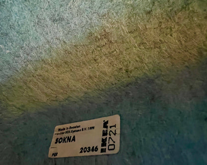 MOLDED FELT DIMENSIONAL & TEXTURAL VINTAGE IKEA  "SOKNA"HEADBOARD 2008