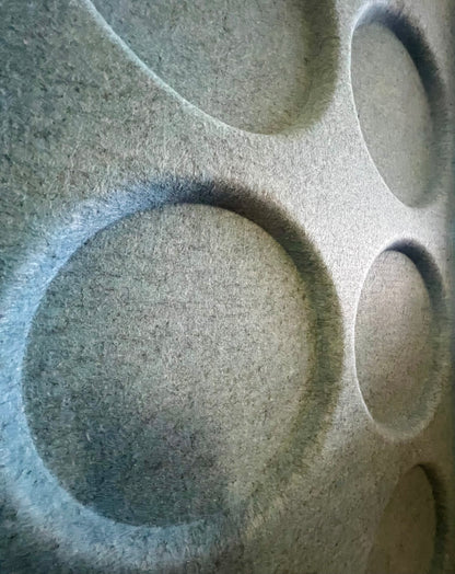 MOLDED FELT DIMENSIONAL & TEXTURAL VINTAGE IKEA  "SOKNA"HEADBOARD 2008
