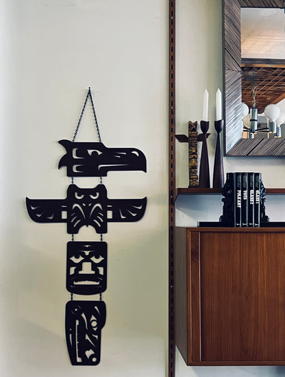 HANGING CUT METAL TOTEMIC ART
