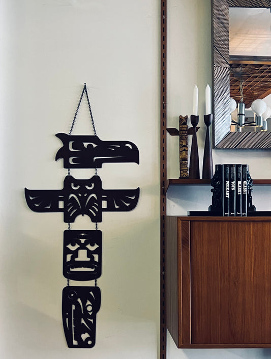 HANGING CUT METAL TOTEMIC ART