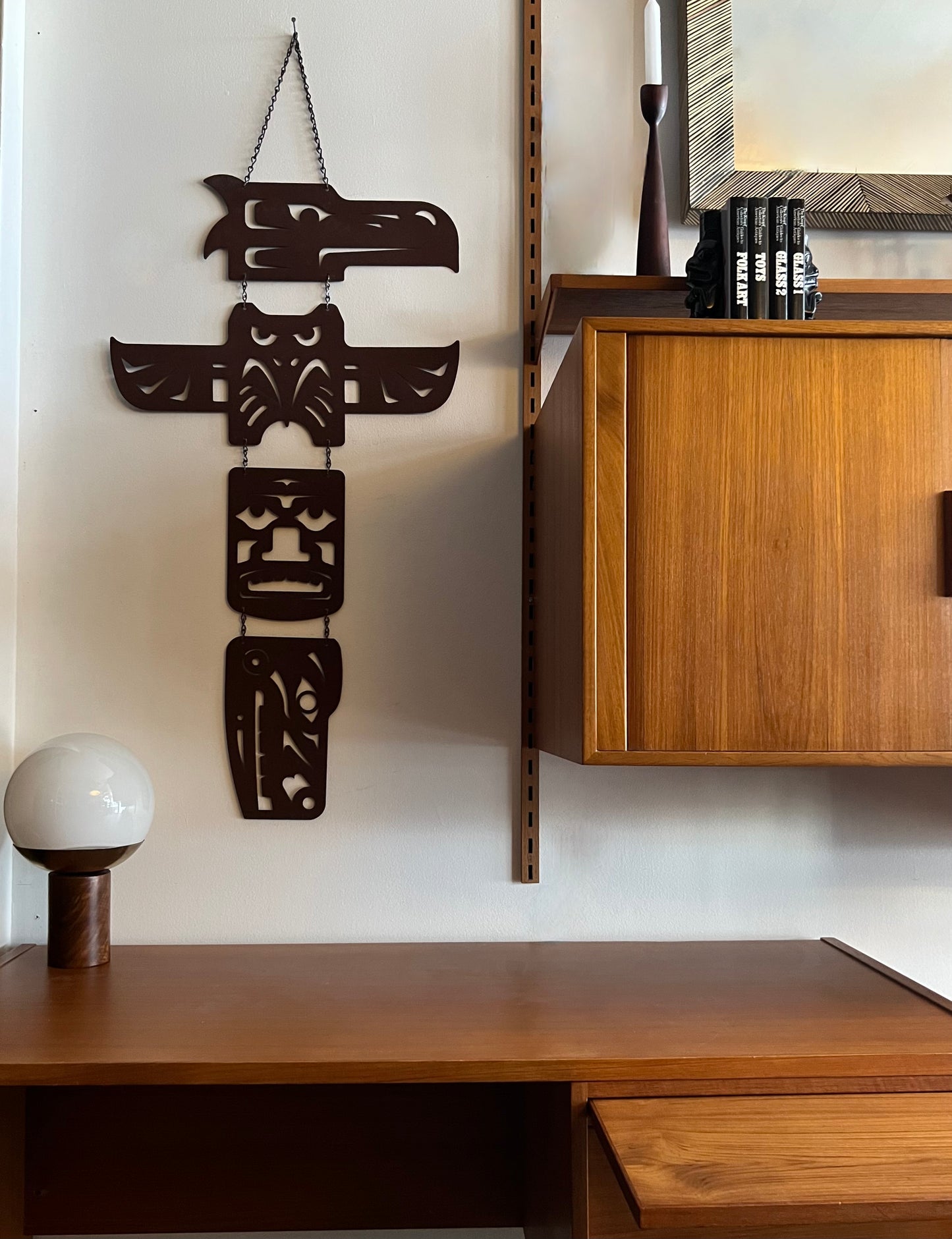 HANGING CUT METAL TOTEMIC ART