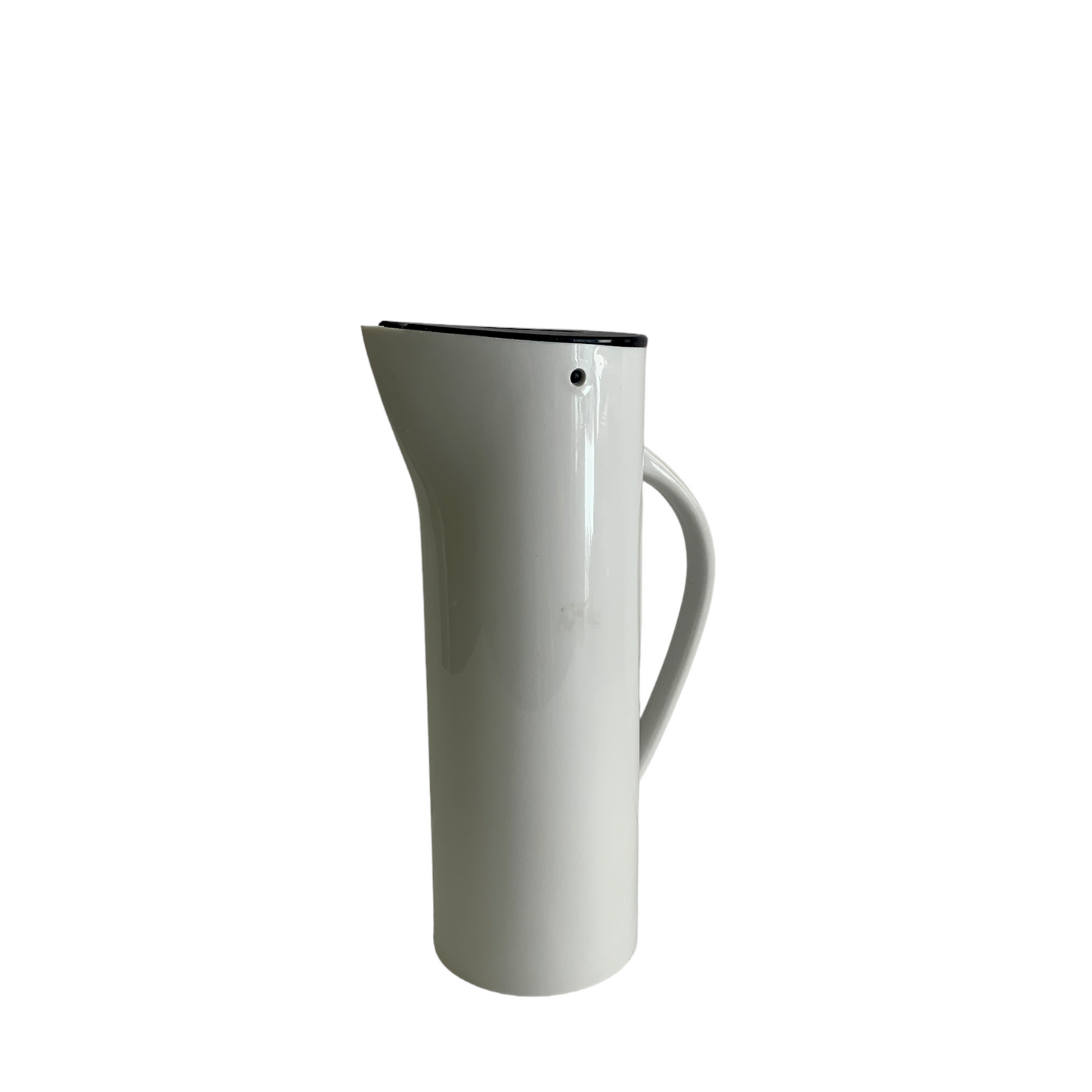 VINTAGE MADE in JAPAN WHITE/BLACK MINIMALIST LIDDED PITCHER JUG CARAFE