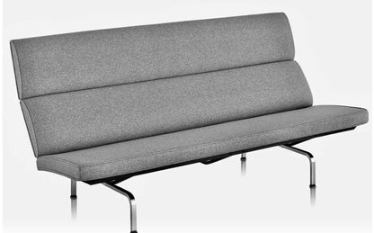 EAMES COMPACT SOFA PROFESSIONALLY REUPHOLSTERED in MAHARAM WOOL and well ICONIC