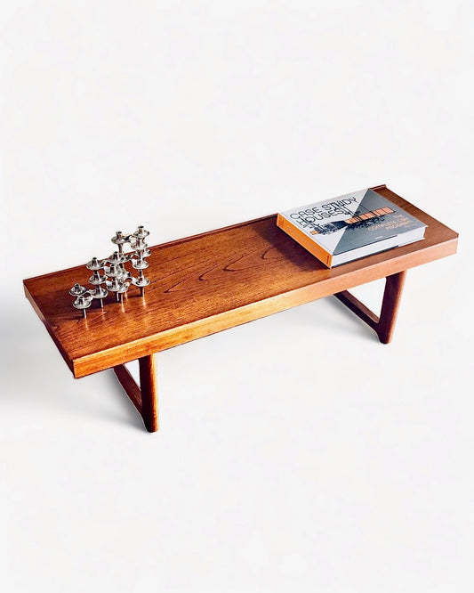 TORBJORN AFDAL for  BRUSKBO HEAVY TEAK 'KROBO' NORWEGIAN COFFEE TABLE /LOW BENCH