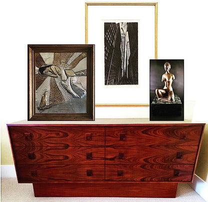 6 DRAWER DRESSER/ SERVER w/ PLINTH/CANTILEVER BASE