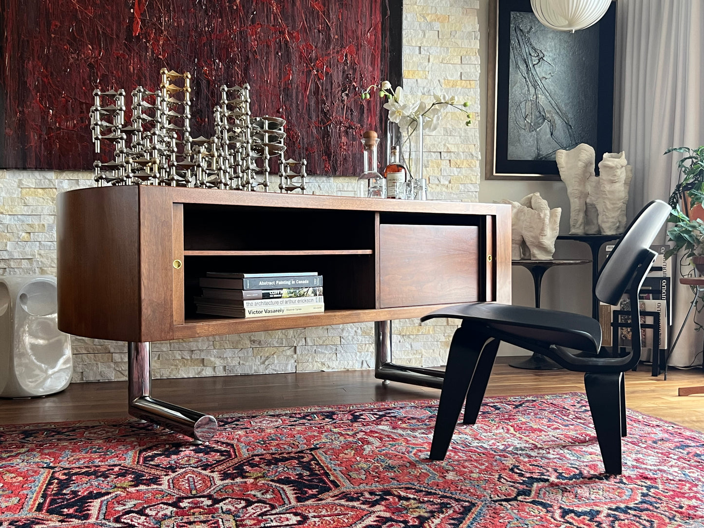 HERMAN MILLER EAMES LCW - BENT PLY WOOD LOUNGE CHAIR IN EBONY